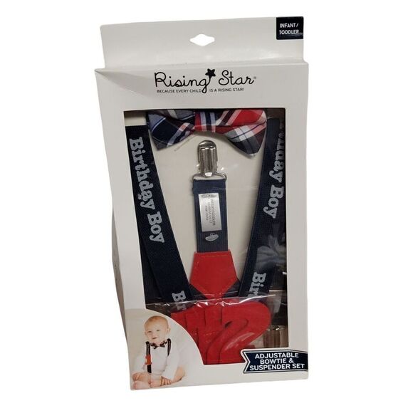 Rising Star Adjustable Bowtie and Suspenders #A14 - Picture 2 of 7
